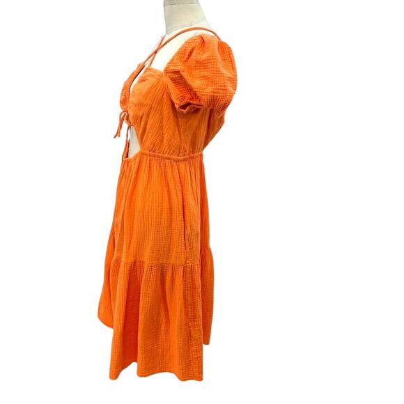 Emilia George Amelia Tiered Minidress Orange Maternity Size‎ Large - Picture 7 of 15